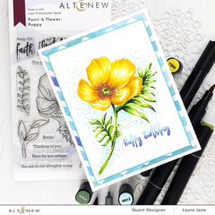 Clear Stamps Paint-A-Flower: Poppy Outline Stamp Set