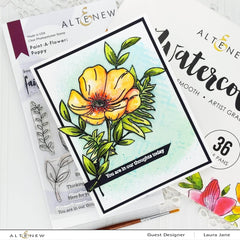 Clear Stamps Paint-A-Flower: Poppy Outline Stamp Set