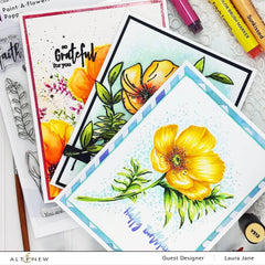 Clear Stamps Paint-A-Flower: Poppy Outline Stamp Set