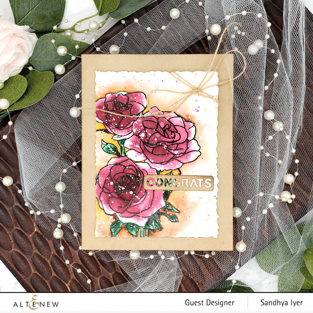 Clear Stamps Paint-A-Flower: Rosa Floribunda Outline Stamp Set