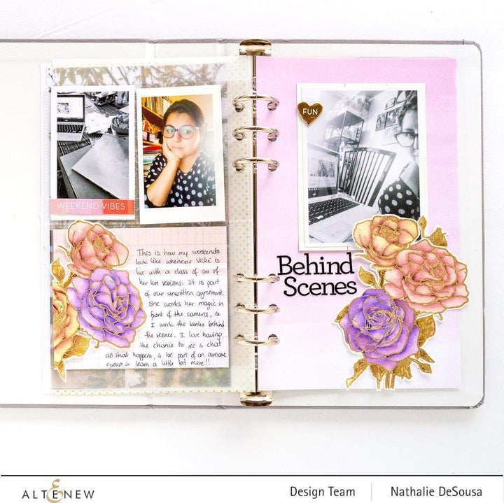 Clear Stamps Paint-A-Flower: Rosa Floribunda Outline Stamp Set