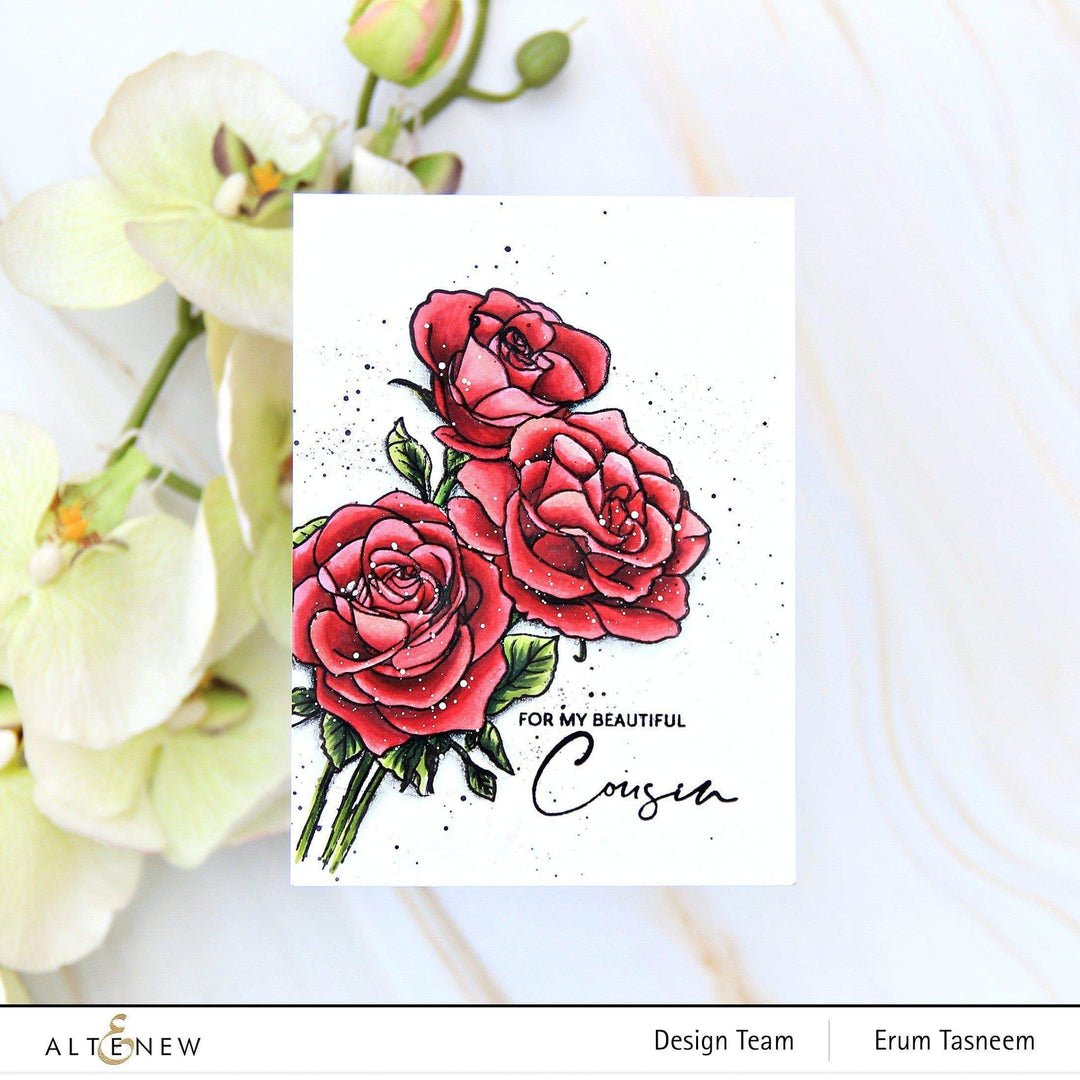 Clear Stamps Paint-A-Flower: Rosa Floribunda Outline Stamp Set