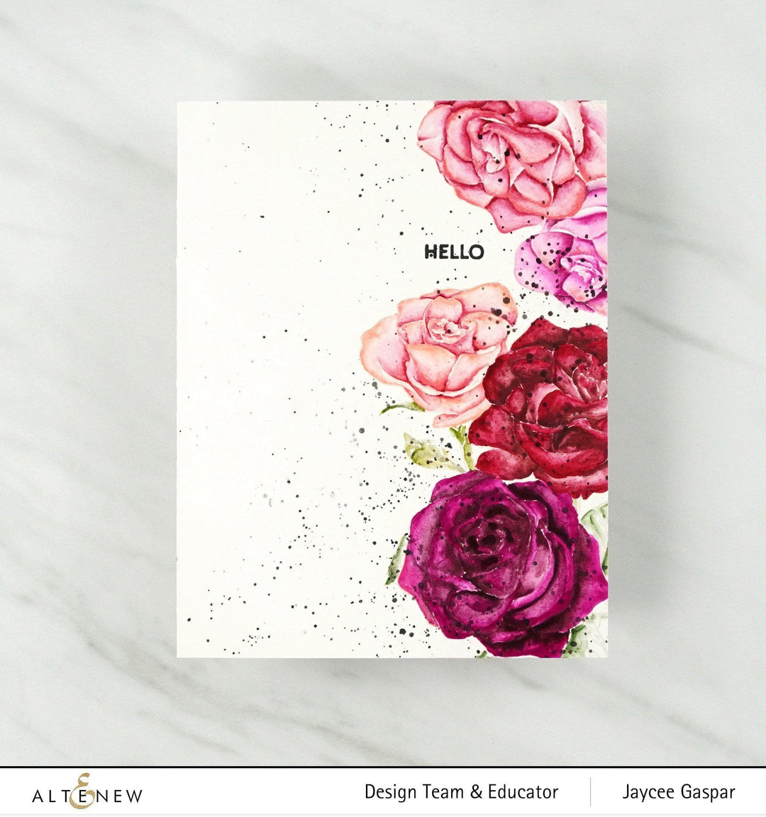 Clear Stamps Paint-A-Flower: Rosa Floribunda Outline Stamp Set
