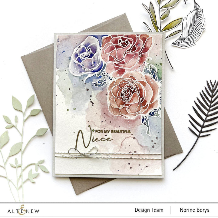 Clear Stamps Paint-A-Flower: Rosa Floribunda Outline Stamp Set