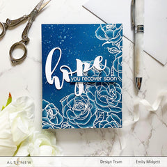 Clear Stamps Paint-A-Flower: Rosa Floribunda Outline Stamp Set