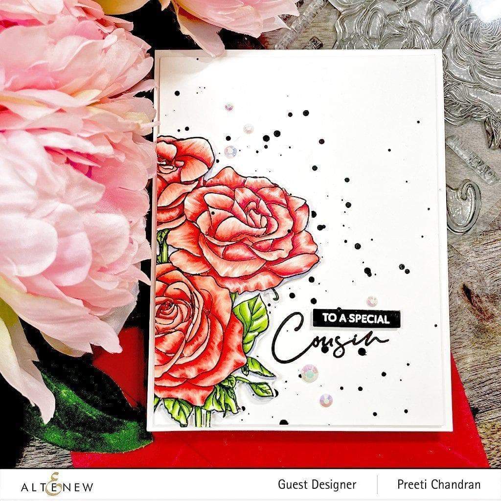 Clear Stamps Paint-A-Flower: Rosa Floribunda Outline Stamp Set
