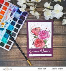 Clear Stamps Paint-A-Flower: Rosa Floribunda Outline Stamp Set