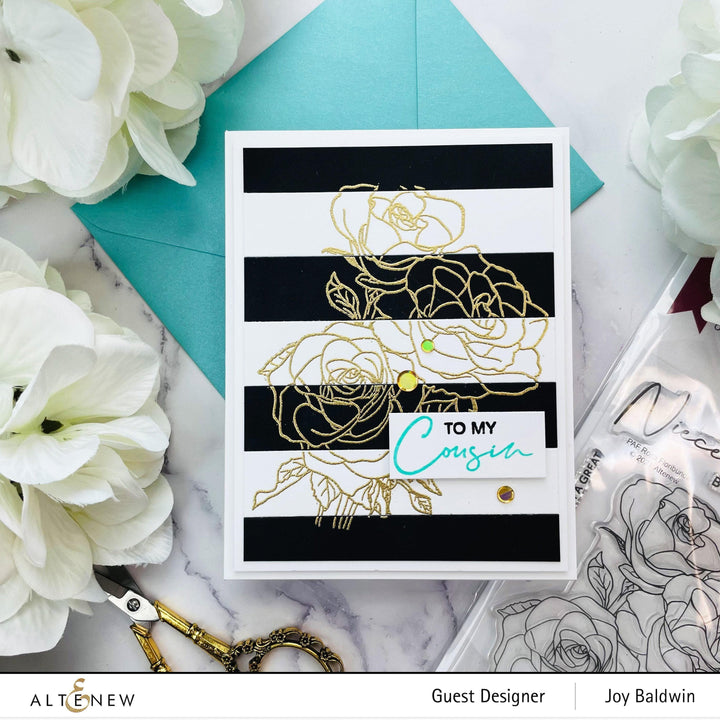 Clear Stamps Paint-A-Flower: Rosa Floribunda Outline Stamp Set