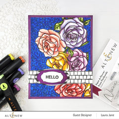 Clear Stamps Paint-A-Flower: Rosa Floribunda Outline Stamp Set