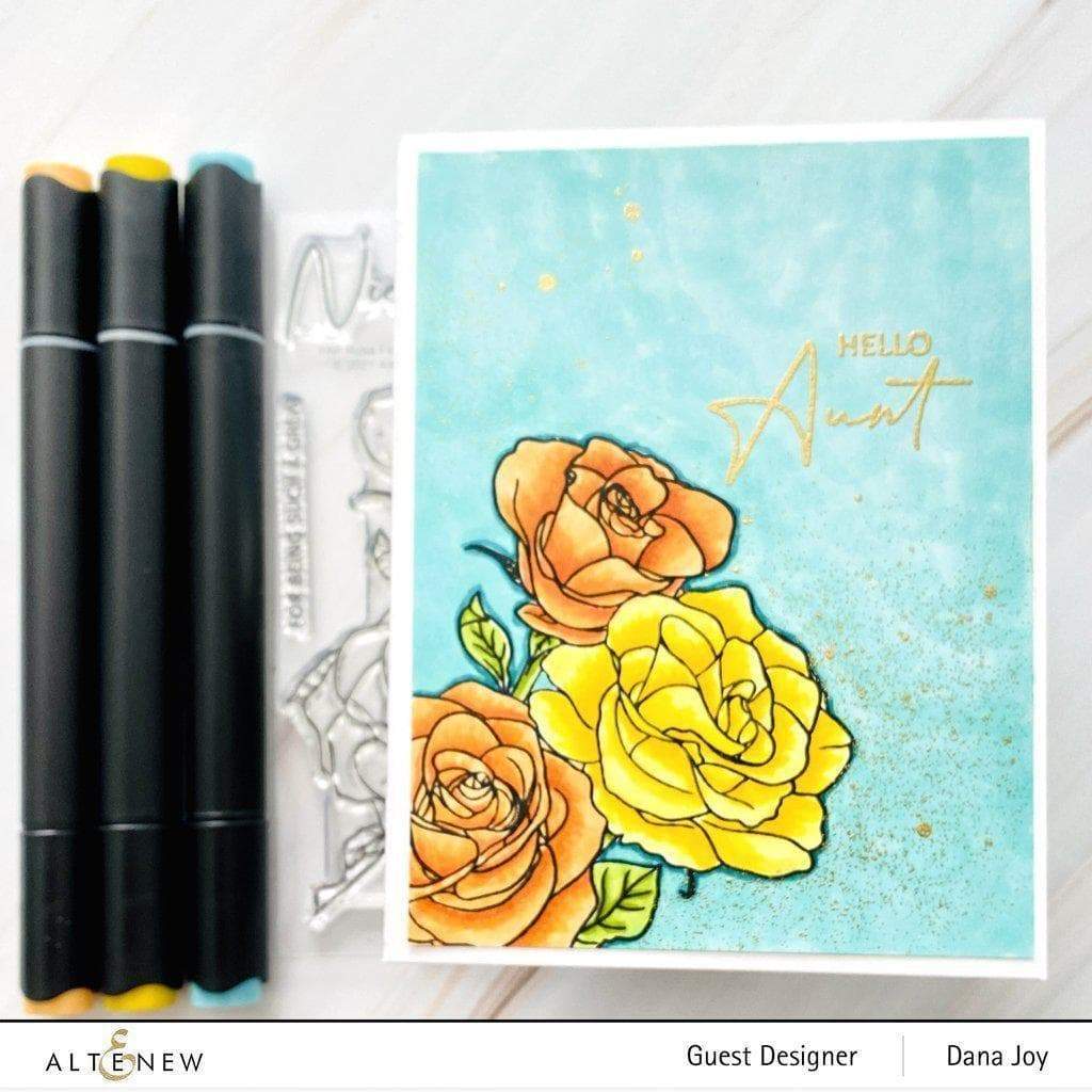 Clear Stamps Paint-A-Flower: Rosa Floribunda Outline Stamp Set