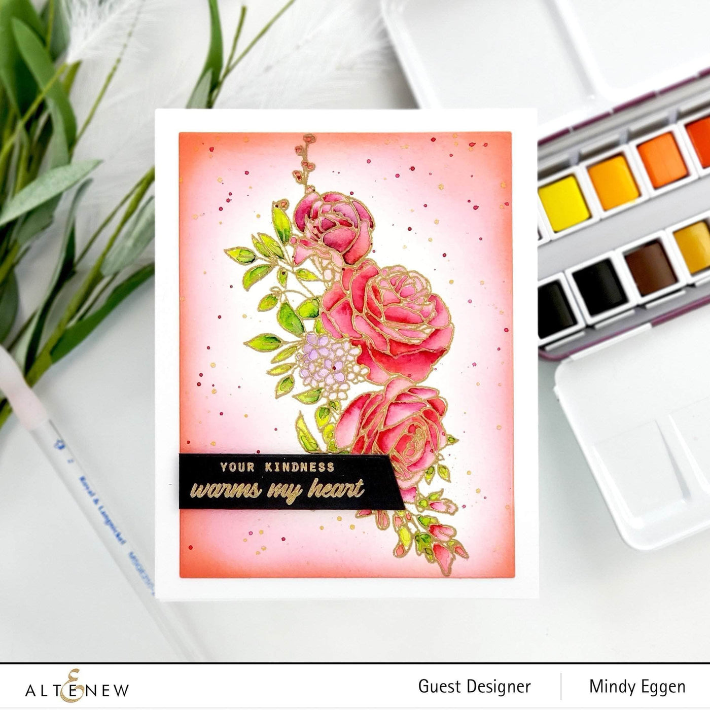 Clear Stamps Paint-A-Flower: Rose Outline Stamp Set