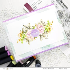 Clear Stamps Paint-A-Flower: Rose Outline Stamp Set