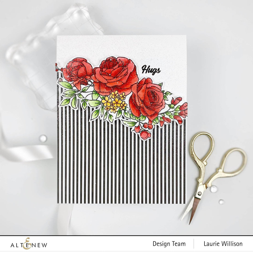 Clear Stamps Paint-A-Flower: Rose Outline Stamp Set