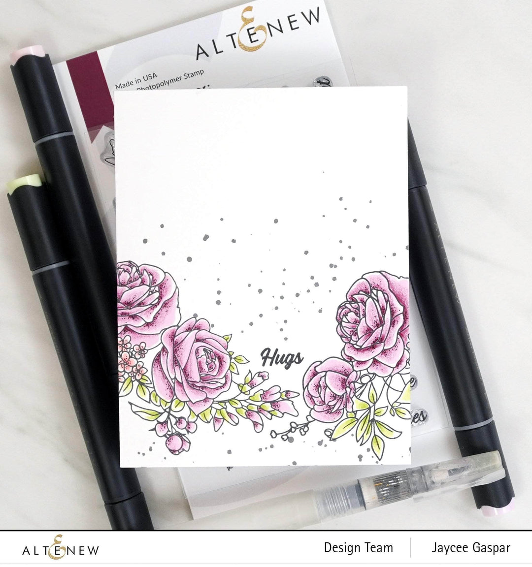 Clear Stamps Paint-A-Flower: Rose Outline Stamp Set