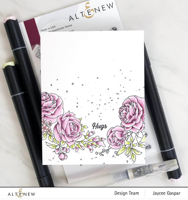 Clear Stamps Paint-A-Flower: Rose Outline Stamp Set