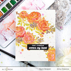 Clear Stamps Paint-A-Flower: Rose Outline Stamp Set