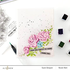 Clear Stamps Paint-A-Flower: Rose Outline Stamp Set