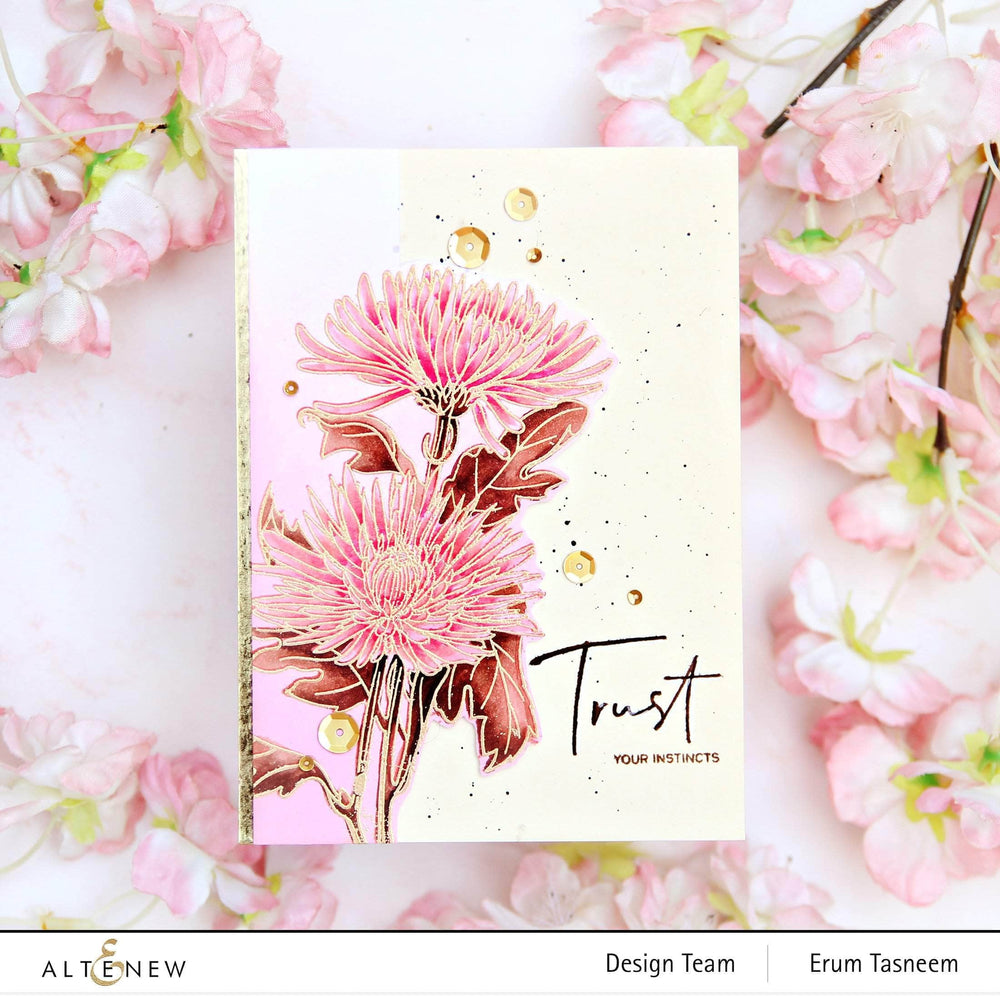 Clear Stamps Paint-A-Flower: Spider Mums Outline Stamp Set