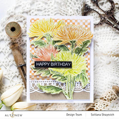 Clear Stamps Paint-A-Flower: Spider Mums Outline Stamp Set
