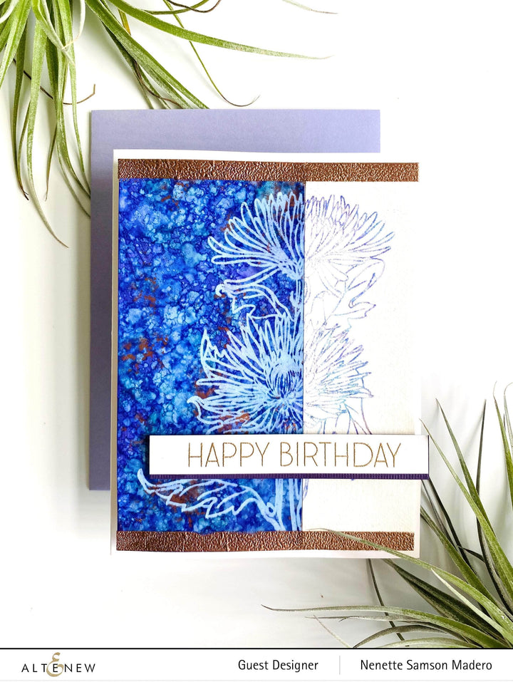 Clear Stamps Paint-A-Flower: Spider Mums Outline Stamp Set