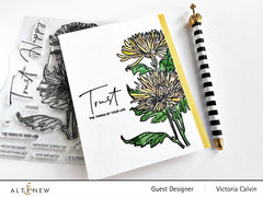 Clear Stamps Paint-A-Flower: Spider Mums Outline Stamp Set