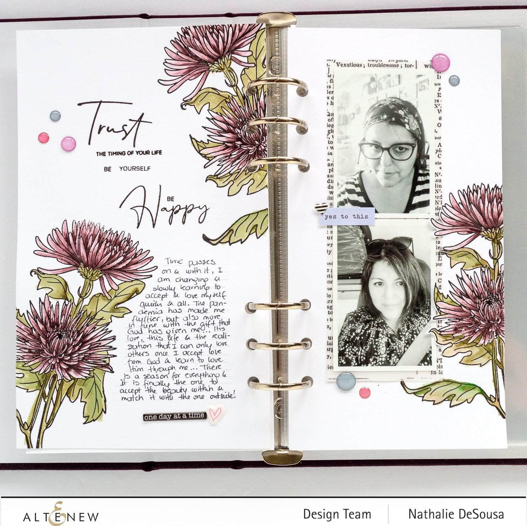 Clear Stamps Paint-A-Flower: Spider Mums Outline Stamp Set