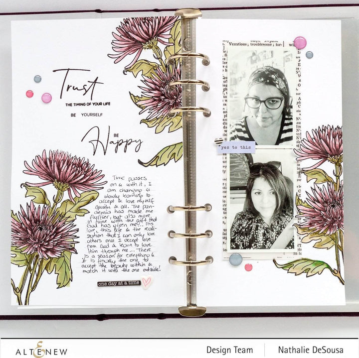 Clear Stamps Paint-A-Flower: Spider Mums Outline Stamp Set