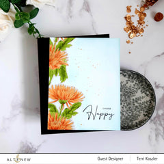 Clear Stamps Paint-A-Flower: Spider Mums Outline Stamp Set