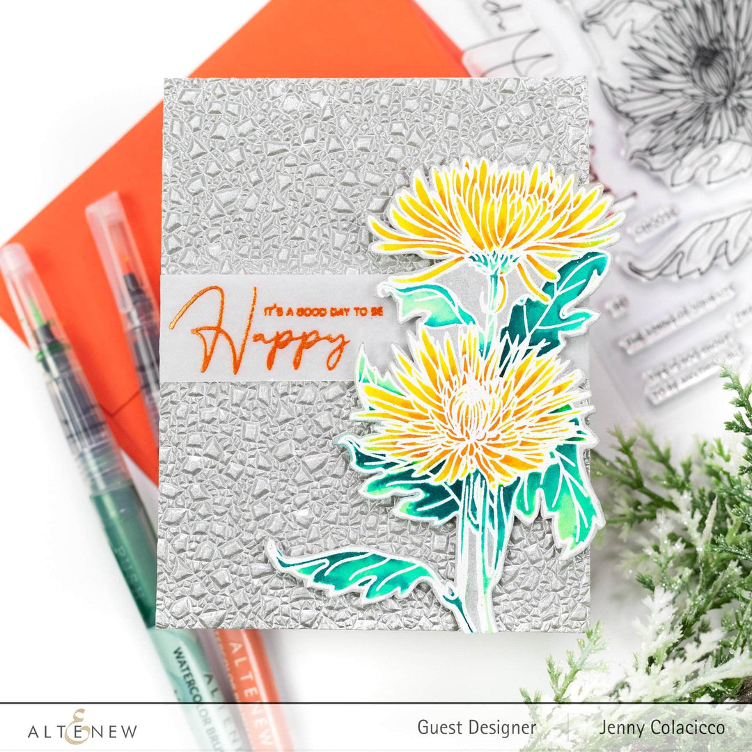 Clear Stamps Paint-A-Flower: Spider Mums Outline Stamp Set