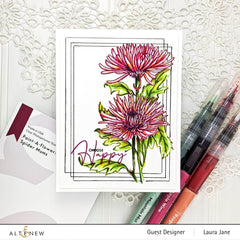 Clear Stamps Paint-A-Flower: Spider Mums Outline Stamp Set