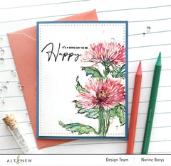 Clear Stamps Paint-A-Flower: Spider Mums Outline Stamp Set