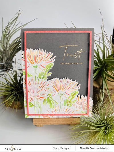 Clear Stamps Paint-A-Flower: Spider Mums Outline Stamp Set
