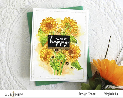 Clear Stamps Paint-A-Flower: Sunflower Outline Stamp Set