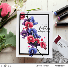Clear Stamps Paint-A-Flower: Sweet Pea Outline Stamp Set