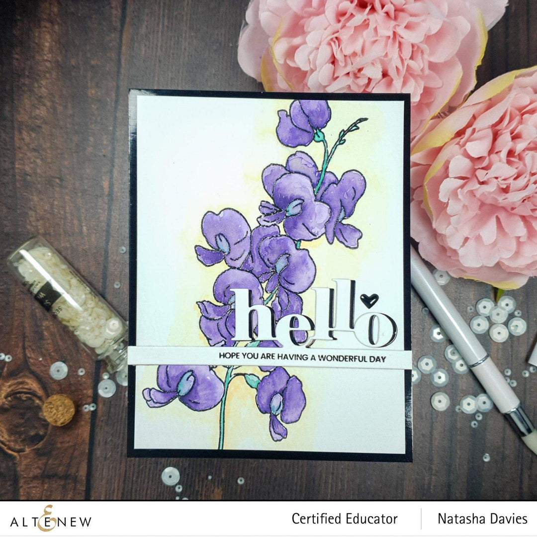 Clear Stamps Paint-A-Flower: Sweet Pea Outline Stamp Set