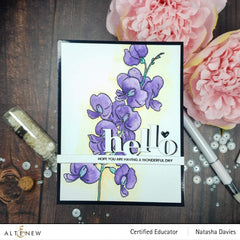 Clear Stamps Paint-A-Flower: Sweet Pea Outline Stamp Set