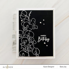 Clear Stamps Paint-A-Flower: Sweet Pea Outline Stamp Set