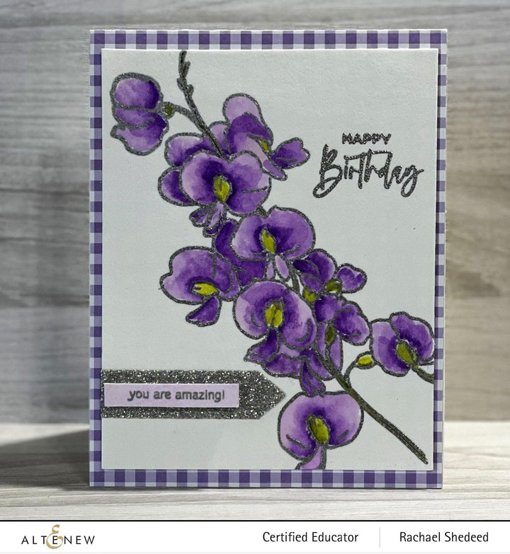 Clear Stamps Paint-A-Flower: Sweet Pea Outline Stamp Set