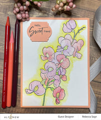 Clear Stamps Paint-A-Flower: Sweet Pea Outline Stamp Set