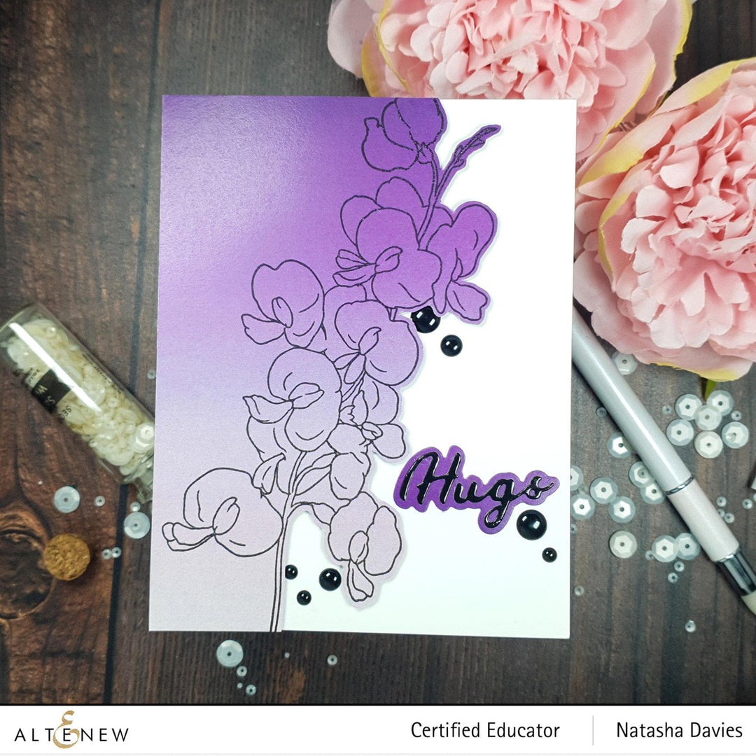 Clear Stamps Paint-A-Flower: Sweet Pea Outline Stamp Set