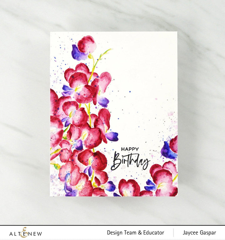 Clear Stamps Paint-A-Flower: Sweet Pea Outline Stamp Set