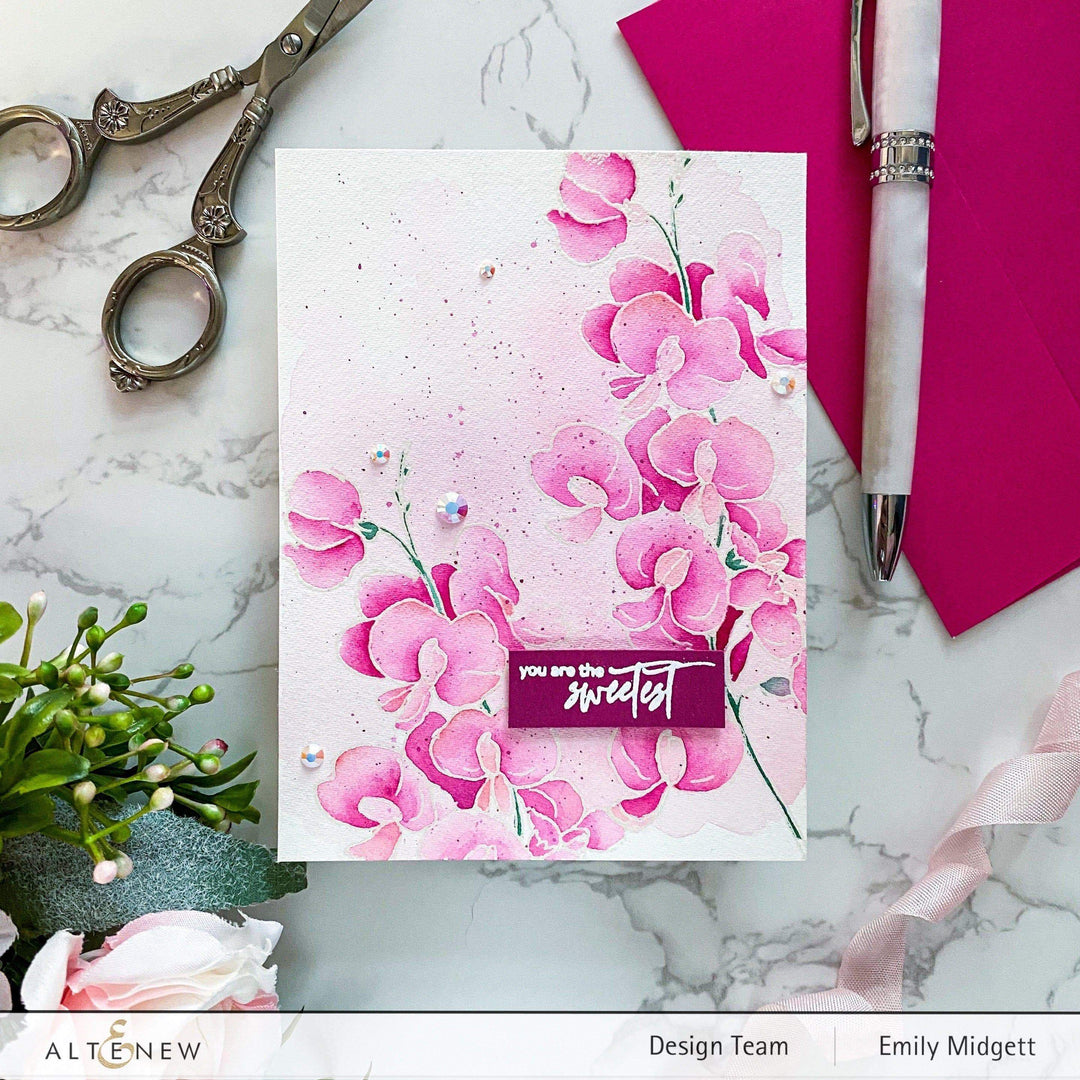 Clear Stamps Paint-A-Flower: Sweet Pea Outline Stamp Set