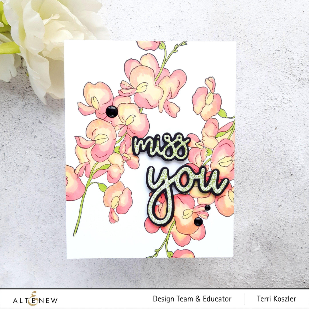 Clear Stamps Paint-A-Flower: Sweet Pea Outline Stamp Set