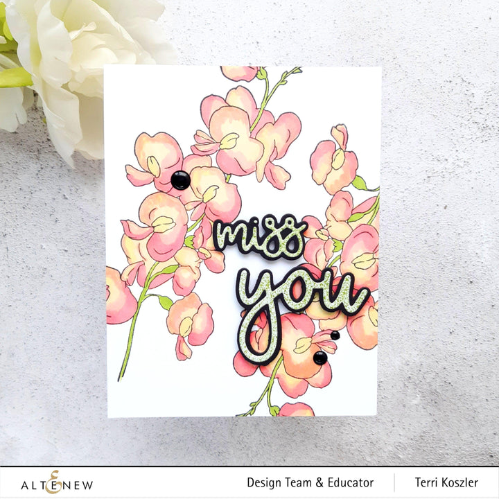 Clear Stamps Paint-A-Flower: Sweet Pea Outline Stamp Set