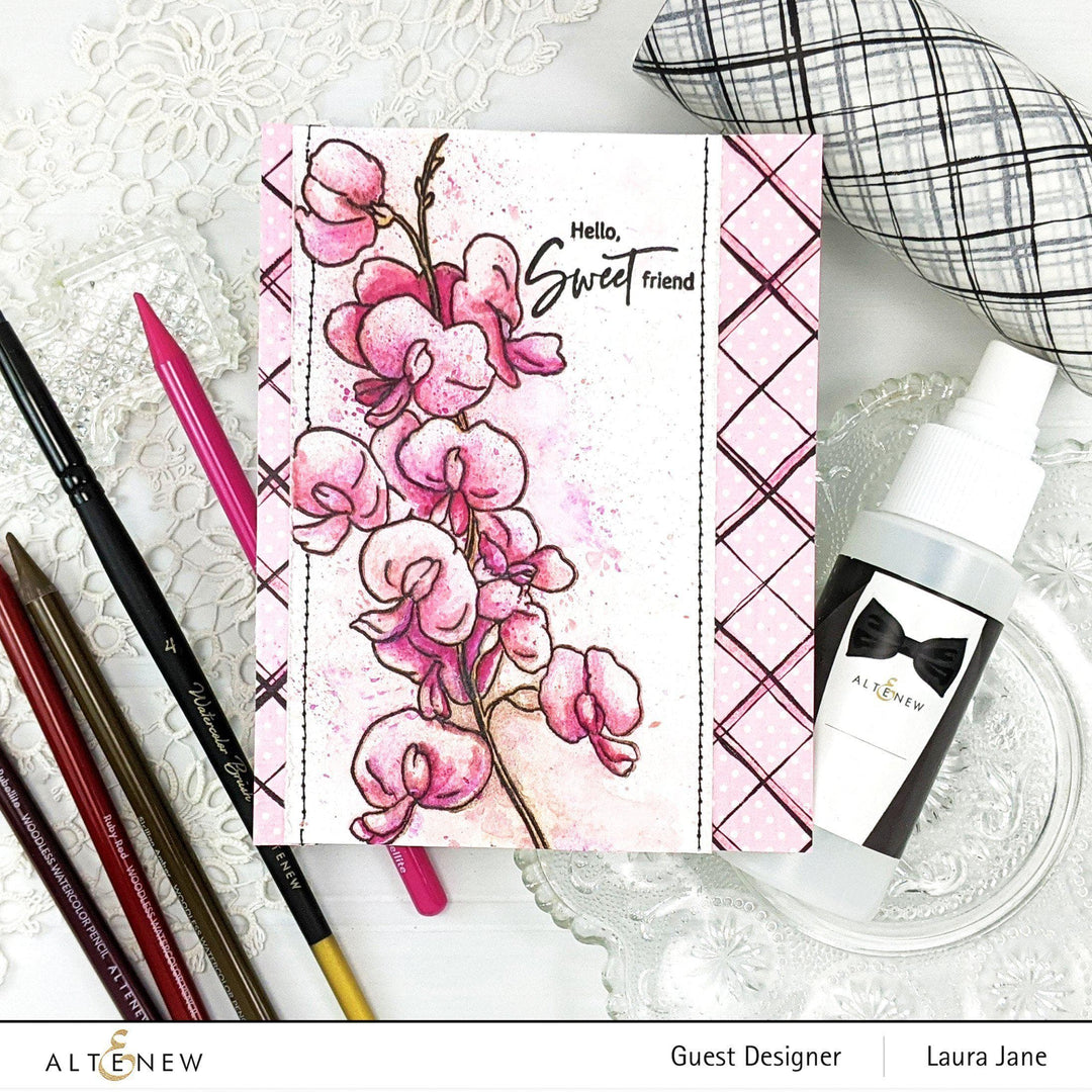 Clear Stamps Paint-A-Flower: Sweet Pea Outline Stamp Set