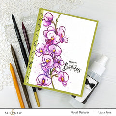 Clear Stamps Paint-A-Flower: Sweet Pea Outline Stamp Set