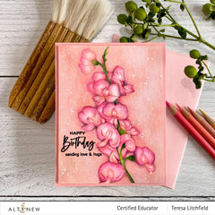 Clear Stamps Paint-A-Flower: Sweet Pea Outline Stamp Set