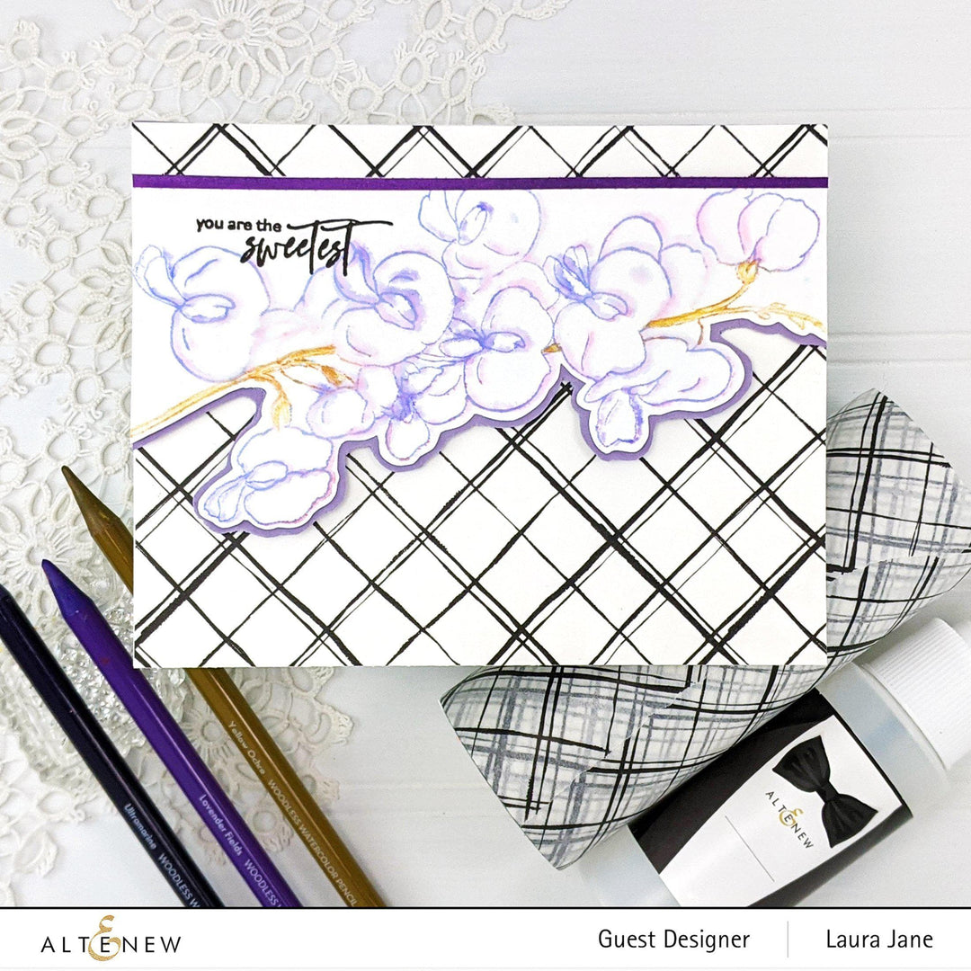 Clear Stamps Paint-A-Flower: Sweet Pea Outline Stamp Set