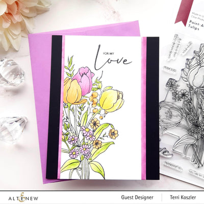Clear Stamps Paint-A-Flower: Tulips Outline Stamp Set