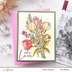 Clear Stamps Paint-A-Flower: Tulips Outline Stamp Set